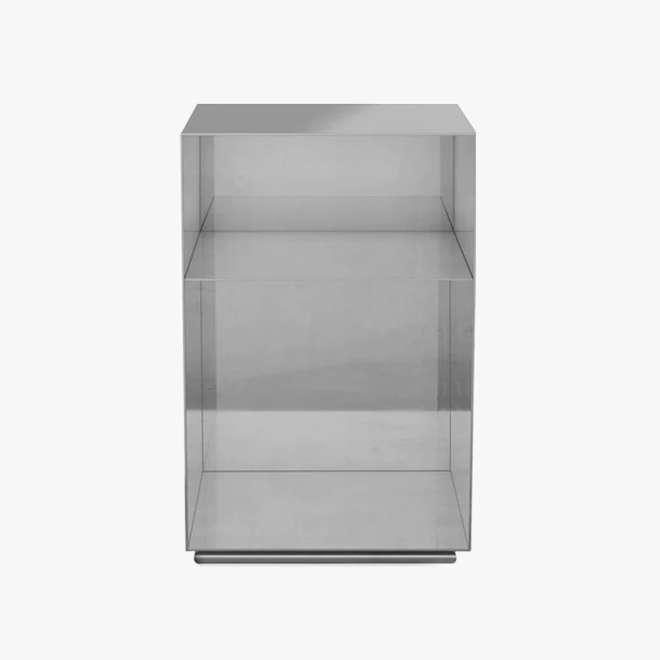 Holme chrome bedside cabinet