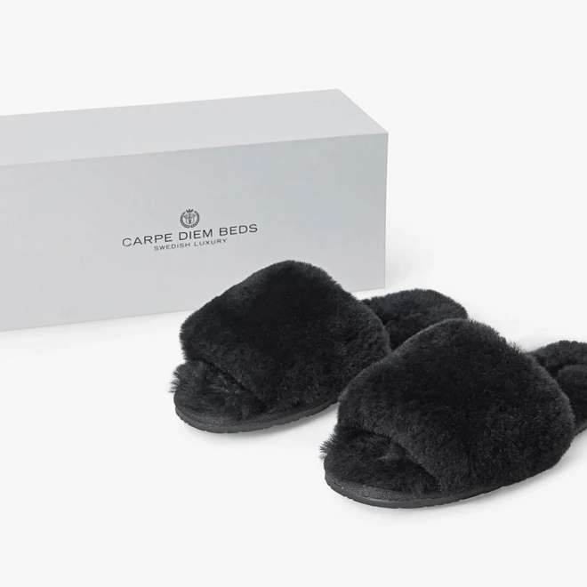 Sheepskin Black Slippers